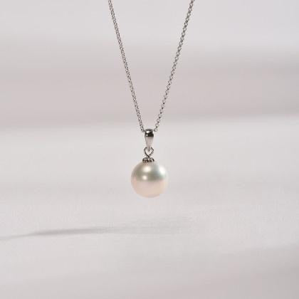 8mm White Freshwater Pearl Necklace - AAAA Quality