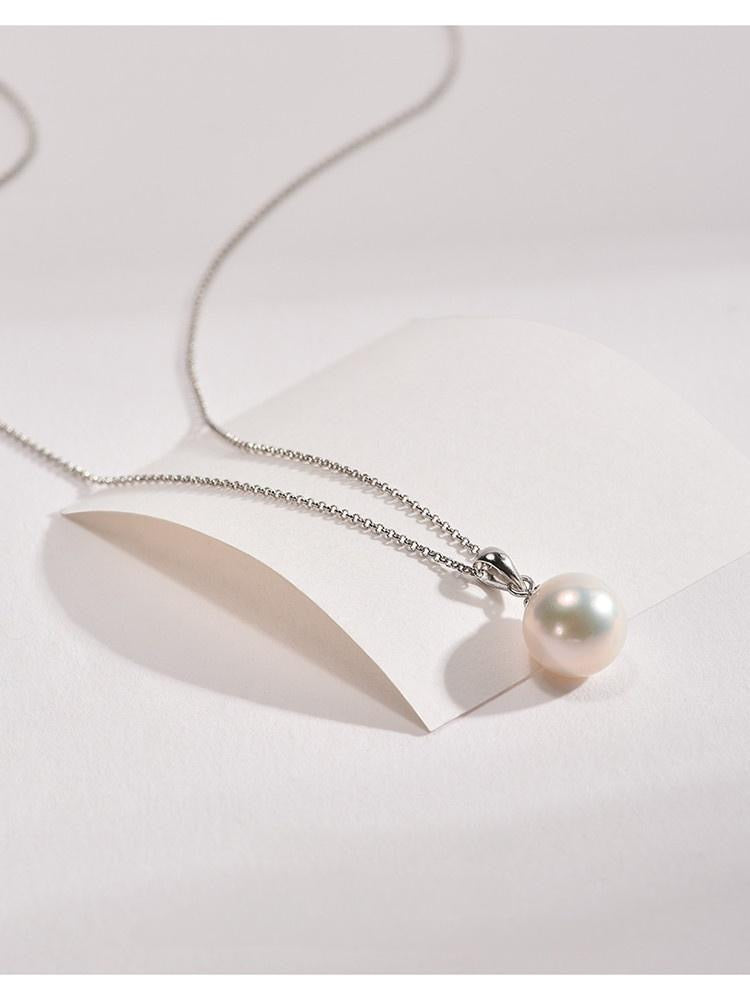 8mm White Freshwater Pearl Necklace - AAAA Quality