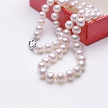 6-7mm White Freshwater Pearl Necklace - AAAA Quality